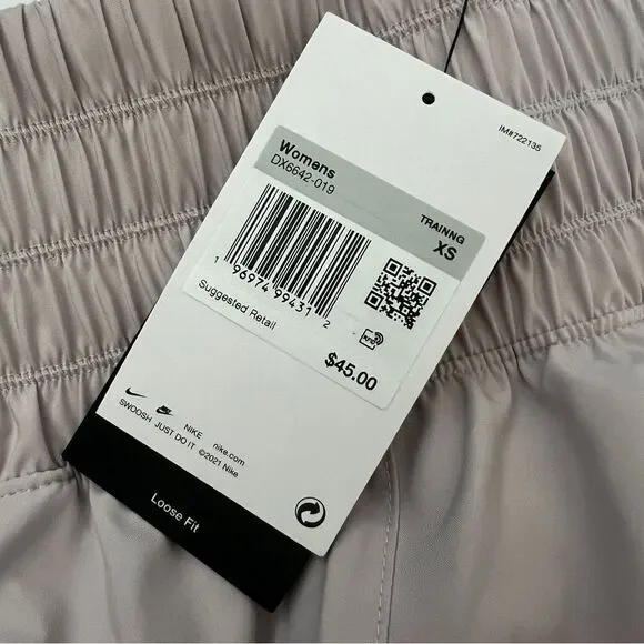 Nike One Women's Dri-FIT Ultra High-Waisted 3" Brief-Lined Shorts gray pink XS - Picture 4 of 4